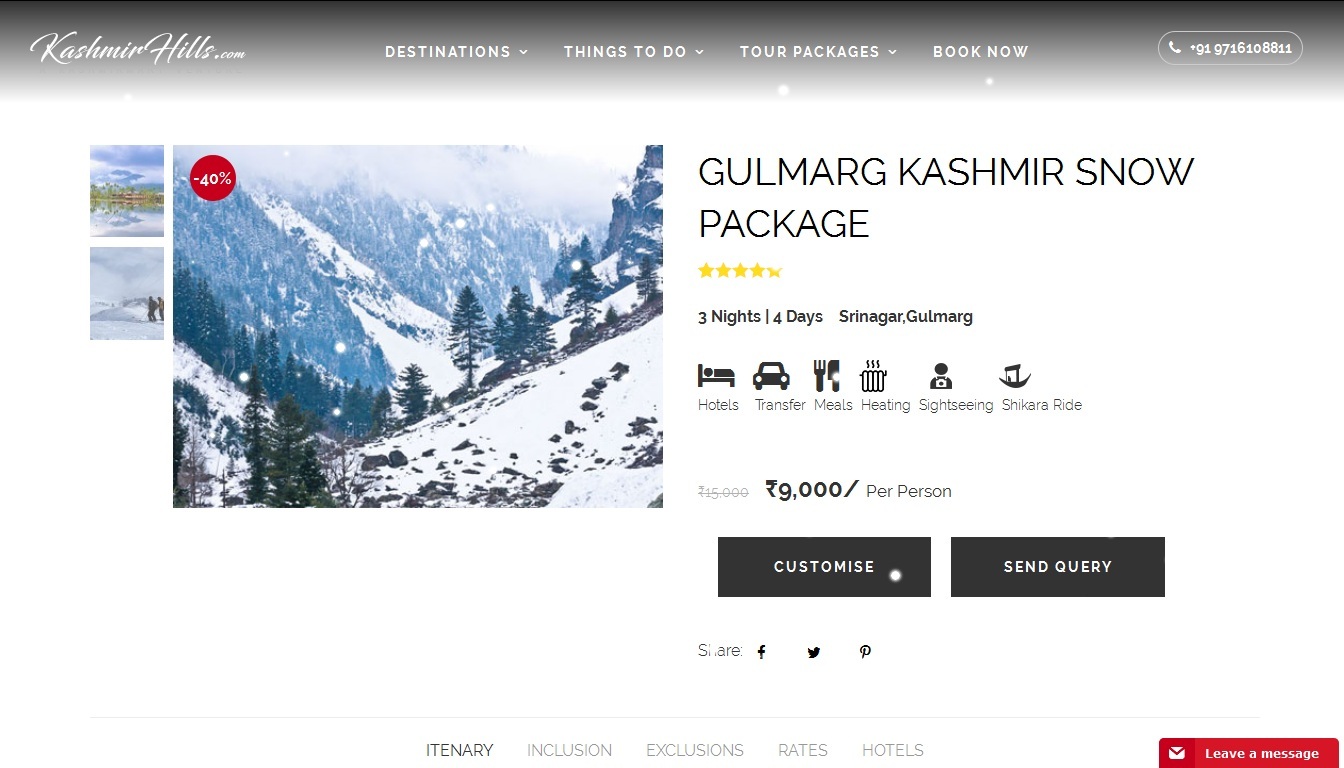 Kashmir Hills Tour Packages